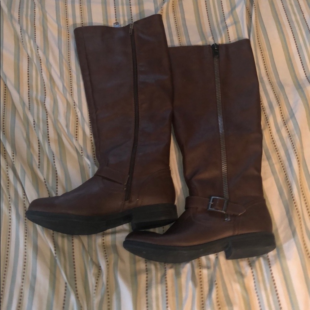 Baxboo Size 8 Women Leather Fashion Riding Boots